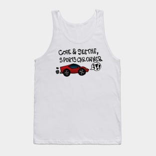Cope And Seethe Sports Car Owner / Automotive Decal Bumper Sticker Tank Top